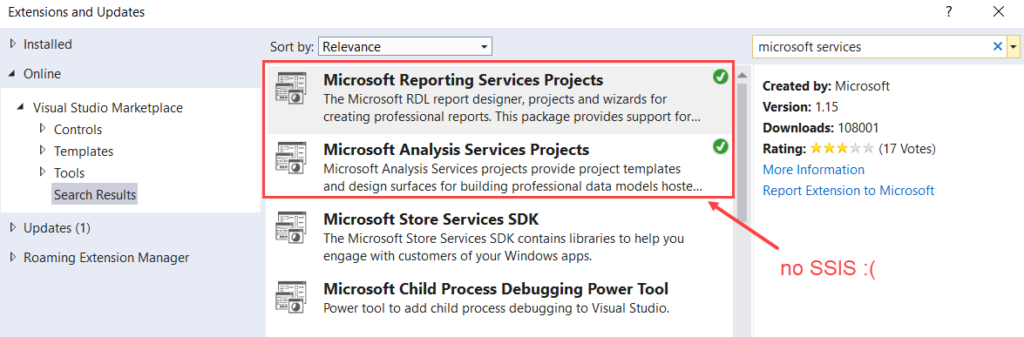 visual studio bi tools