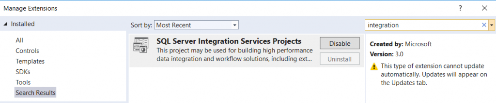 ssis tools for visual studio 2019